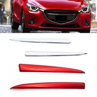 Car Front Grille Grill Cover Trim Molding For Mazda 2 Demio 2015 2016 2017 DJ DL Mazda2 Hatchback Se