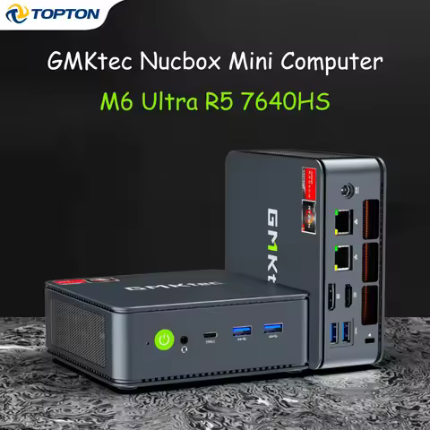 GMKtec Nucbox Mini PC, M6 Ultra R5 7640HS, USB4, 2x DDR5, 2x PCIe, 2x 2.5G LAN, NUC Desktop Gaming C