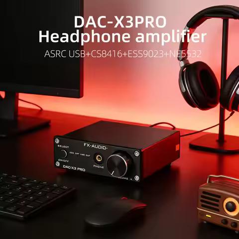 FX-AUDIO - DAC-X3PRO headphone amplifier ESS9023 DAC preamplifier USB optical/coaxial input RCA outp