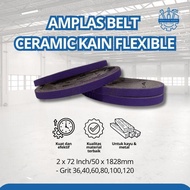 Flexible Fabric Ceramic Belt Sandpaper 1 Inch x 30 Inch (25mm x 762mm)