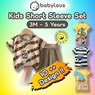 Baju Budak Lelaki Murah Kids Short Sleeve Clothes Set Tshirt Baju Baby Boy Girl Newborn Clothing Chi