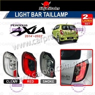 Axia 2014 - 2022 Tail Lamp Light Bar Clear Red Smoke 1Set Left & Right