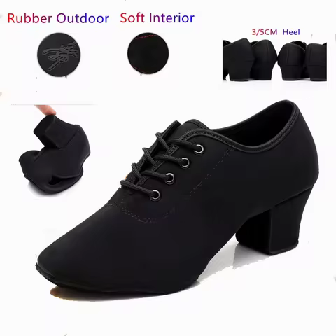 Men Shoes Latin Dance Shoes Adult Two Point Soles Teacher Shoes Soft Dance Shoes Male Oxford Cloth
