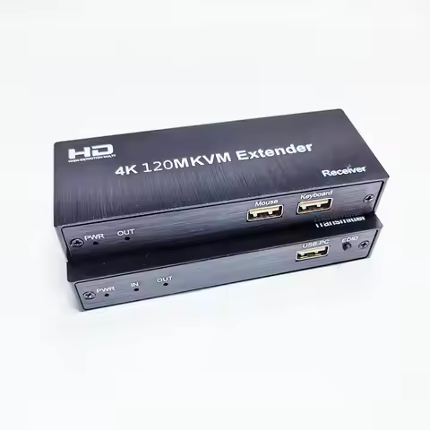 4K 120M KVM Extender for HDMI Over J45 Cat5e/6 Cable 60M USB KVM Lan Ethernet Extender For Mouse Key