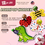 50pcs Mix Lollipop Card / Lollipops Holder Bug (Bee Butterfly Ladybird) Birthday Wedding Party (Peme