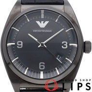 Emporio Armani 經典男士腕錶EMPORIO ARMANI AR-0368 不鏽鋼/皮革男士腕錶 黑色 成色極佳 [二手]