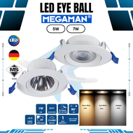 [SIRIM] MEGAMAN LED Eyeball Downlight 5W 7W Super Bright Energy Saving Eyes care LED Light Eye ball Spot light