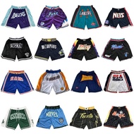 JustDon Retro Basketball Pants American Shorts Lakers Nets Bulls Magic Raptor 76ers Warriors Forest 