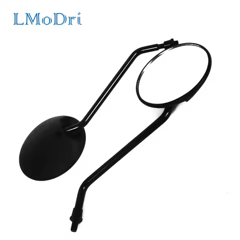 LMoDri One Pair Circle Motorcycle Mirror Rear View Mirrors For Motorcycles E-Bike Honda Scooter Kawa