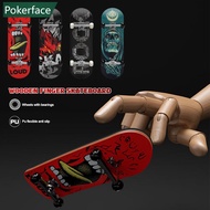 POKERFACE Wooden Fingerboard Fingerboard Set Finger Scooter Finger Skate Board Maple Wood Profession