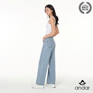 [ANDAR]Air denim wide jeans (LYCRA X ANDAR collaboration)Women Clothes korea style wide jeans k tren
