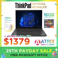 【Free MS Office】Lenovo ThinkPad T14 21CFS00W00 | 14" FHD (1920x1080) IPS 300nits Anti-glare | Ryzen 7 PRO 6850U | Radeon Graphics | 16GB RAM | 512GB SSD | Win10/11 Pro | 3 Years Onsite warranty