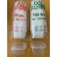 THINWALL DM 150ML SQUARE MINI LUNCH BOX 150ML CONTENTS 25 SETS