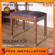 (FREE Installation+Shipping) KBS Mcgraw Solid Wood  Dressing Stool / Mid Century Modern / L47 W36 x 