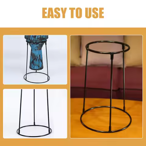 African Drum Holder Stand Heavy Duty Metal Bracket for Percussion Instrument Stable Support for Djem