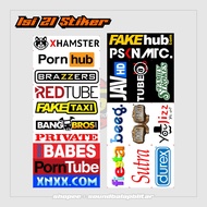 Adult Racing Motorcycle Stickers Pack of 21 Stickers - Xhamster Brazzer