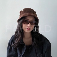 Haydeld - Teddy Bucket Hat | Feather Bucket Hat | Bucket Hat Pom Pom | Feather Bucket Hat