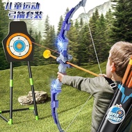 Children Large Luminous Bow Arrow Toy Set Shooting Indoor Boys Girls Archery Sucker Target Boys Spor