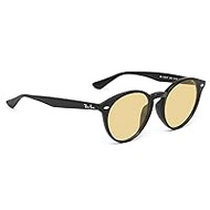 RayBan RX2180VF 2000 Sunglasses, 51 Size, Light Brown, Light Color Lens Set, RayBan Glasses Frame, UV Protection, Round Glasses, Black Rim, Light Colors, Light Colors, brown 50%