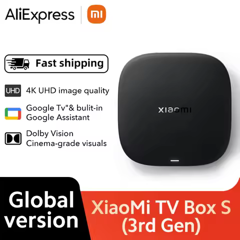 Global Version Xiaomi Mi TV Box S 3rd Gen Bluetooth 5.2 4K UHD Wifi6 2GB 32GB Google TV Google Assis