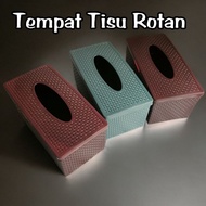 Tissue Box Plastic Tissue Box Rattan Motif