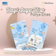 Minigram 0.005 Gram Logam Mulia Emas Murni 24 Karat Baby Gift sd 12s
