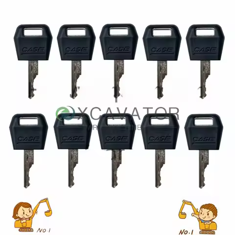 10 PCS Ignition Keys Fits Case IH Tractor Dozer Backhoe D250 For Case/International Harvester Excava