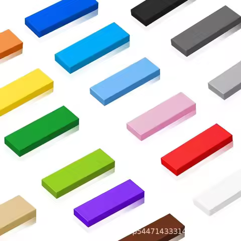 50g/117PCS 63864 1x3 Light Panel Flat Tile Block Moc Color Compatible with Curved Brick DIY Toys For