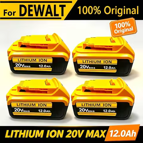 100% for Dewalt 20V Battery, 3AH 6AH 8AH 12AH Lithium Ion Battery, for Dewalt DCB200 DCB206 Power To