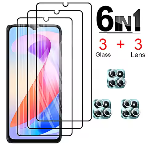 6-in-1 for Honor X6A Glass for huawei honor x 6a Tempered Glass Full Glue Screen Protector X6A X8 X8