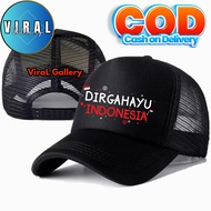 ViraL Gallery Trucker Hats DIRGAHAYU INDONESIA - Distro Hats DIRGAHAYU INDONESIA Logo - Premium DIRG