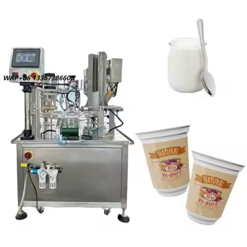 Automatic Rotary Cup Sealing Machine Ice Cream Pudding Cup Filling Machine