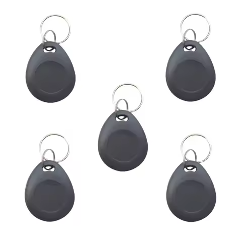 5Pcs Gray EM4100/TK4100 125KHz ID Read Only Keyfobs RFID Tag Porta Chave Sticker Key Fob Token Ring 
