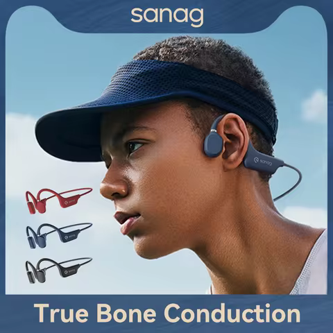 Sanag A5X True Bone Conduction Wireless Sport Headphones Open Ear Bluetooth Earphones 3D Stereo Soun