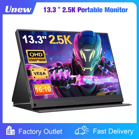 13.3” Portable Monitor FHD 2560x1600 2.5K Screen with Smart Cover for Gaming Monitor Laptop Switch X