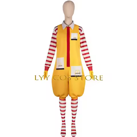 CyConcierge M Uncle Clown Cosplay Anime M Joker Costume Red Wig Masquerade Party Clown Character Wel