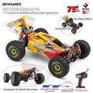 WLtoys V8 Brushless 1:14 75Km/H High Speed Metal 4WD Drive Off-Road 2.4G Transmitter 1/14 RC Racing 