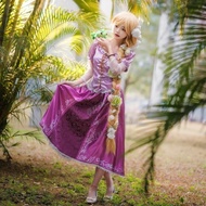 Tangled Disney Princess Cosplay Costume - Long Blonde Hair Halloween Dress