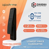 IGLOOHOME Push Pull Mortise Digital Door Lock / Bluetooth / Fingerprint / RFID Card / Passcode / Mechanical Key / 2 Years Onsite Warranty / HDB Door / AA Batteries / Free DELIVERY [INSTALLATION INCLUDED]