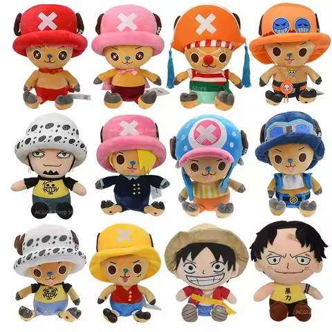 One Piece Plush Toys Monkey D Luffy Ace Law Soft Stuffed Dolls Tony Tony Chopper Cos Sanji Sabo Bugg