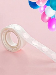 1捲100個雙面膠點透明可移除氣球黏膠帶膠水,適用於婚禮生日派對裝飾
