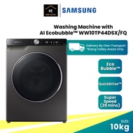 (FREE Doorstep &amp; Install KL &amp; SGR) Samsung 10kg Inverter Front Load Washing Machine with AI Ecobubble™ WW10TP44DSX/FQ