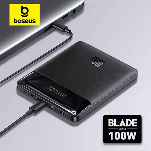 Baseus 100W 20000mAh Power Bank PD Fast Charging Powerbank Portable External Battery Charger For Mac