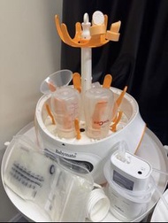 Spectra 9+ 奶泵連火牛+儲奶樽+BabyMate 奶樽消毒器+儲奶袋 + 已有泵奶所有配件喉活塞反倒流