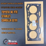 T2 TOYOTA TRD 4EFTE 4E-FTE STARLET 4E EE111 CYLINDER HEAD GASKET 1.0MM METAL  GASKET KEPALA SILINDER