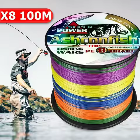 Ashconfish X8 Upgrade Braid Fishing Line Super Strong 8 Strands Multifilament PE Line 100M Braided L