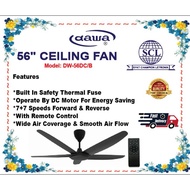 DAWA 56” DC CEILING FAN - DW-56DC/B | Energy Efficient, Modern Design