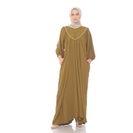 Dzellia (Arumi) in Olive - gamis terbaru 2024/baju gamis/gamis model terbaru/gamis 2024 mewah Gamis