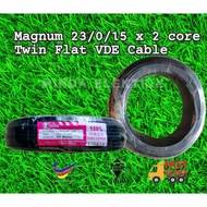 2 core wire/ 2 x 23/0.15 Twin Flat VDE cable/ Loose cut Twin Flat wire 100% pure copper