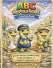 ABC Reptile Jobs Coloring Book: Fun A–Z Animal Careers for Kids Ages 3–7 | Big Easy Coloring Pages t